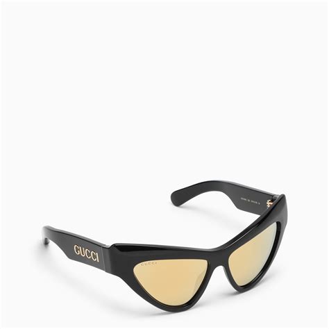 gucci black gold cat eye sunglasses|best designer cat eye sunglasses.